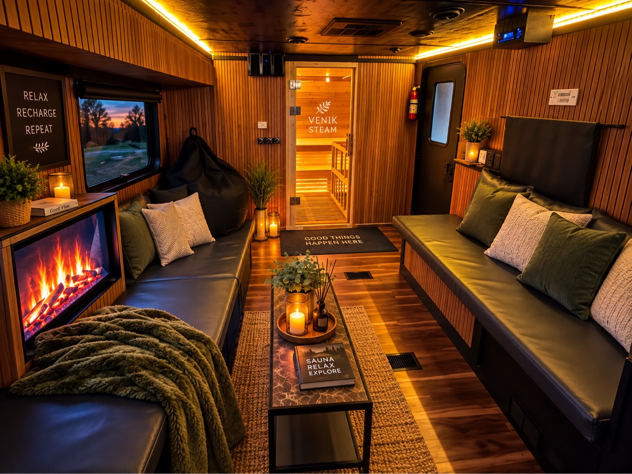 Sauna relaxation room